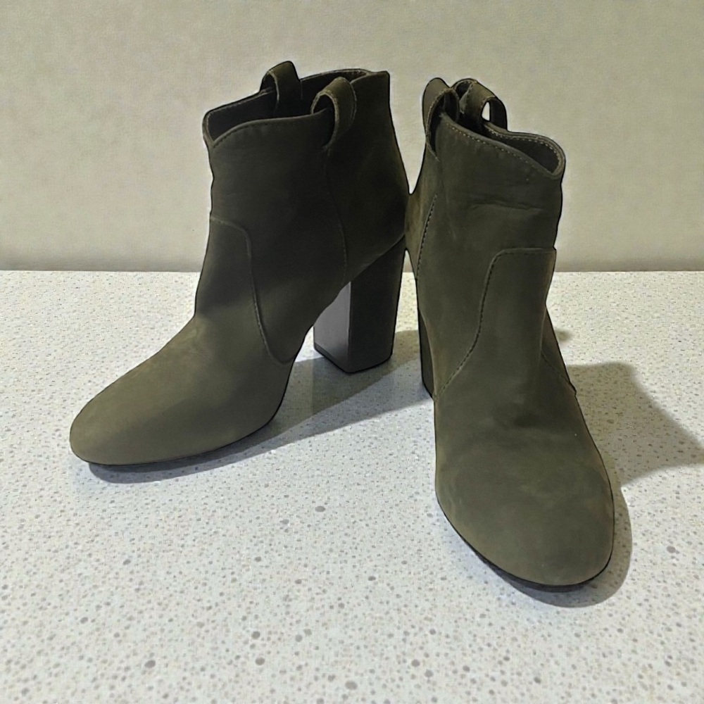 LAURENCE DACADE Pete Ankle Boots, Olive‎ Green Nubuck, Size 37.5